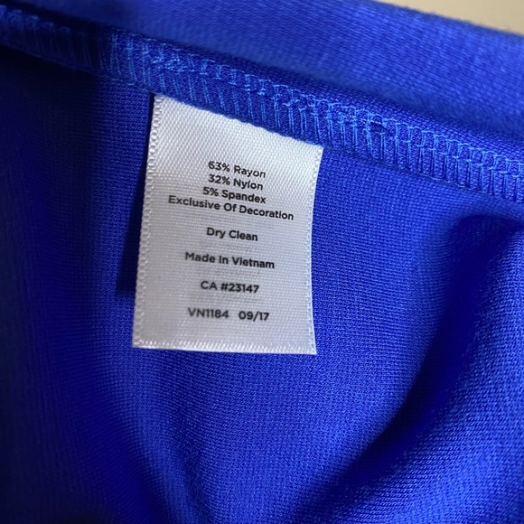 Talbots Vibrant Blue 3/4 Length Sleeve Dress - Picture 10 of 10